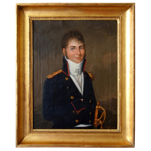 Johann Friedrich Dryander : portrait of an officer dated 1802 - early 19th century