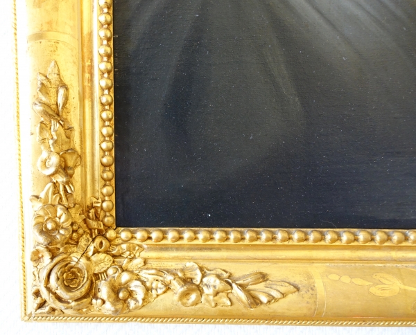 Portrait of queen of clubs - early 19th century French school, oil on canvas
