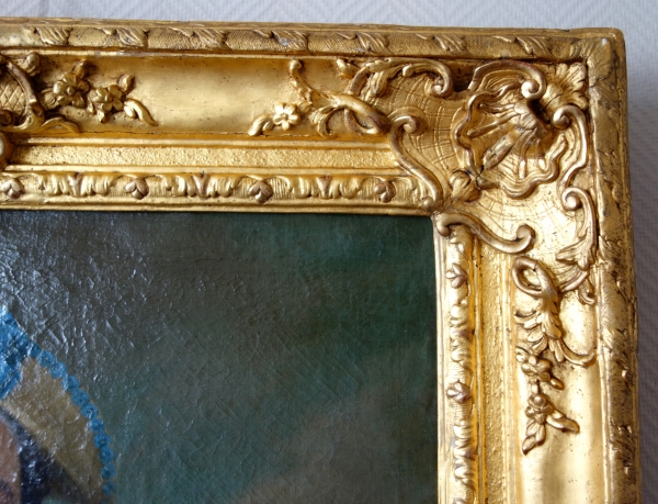 18th century French school, entourage of Nattier - portrait of a lady in its original frame