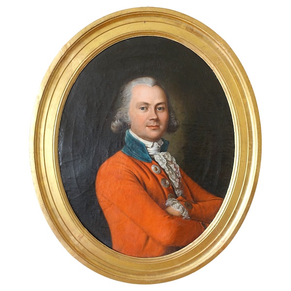 Ecole française du XVIIIe siècle, portrait d'aristocrate d'époque Louis XVI Directoire - Huile sur toile