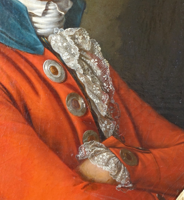 Ecole française du XVIIIe siècle, portrait d'aristocrate d'époque Louis XVI Directoire - Huile sur toile