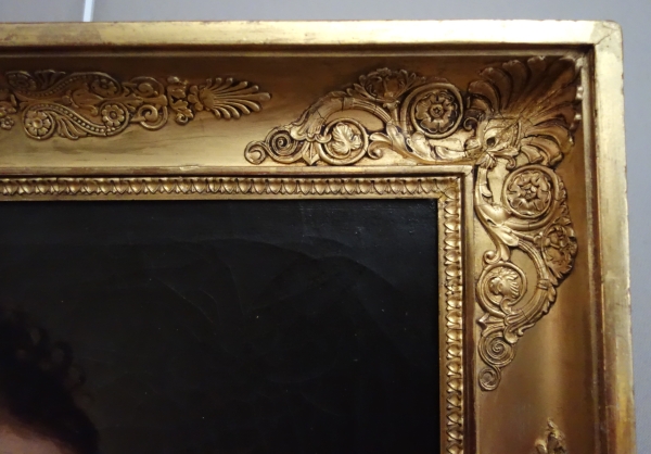 Ecole Française du début XIXe siècle, portrait de petite fille au collier de corail - époque Empire