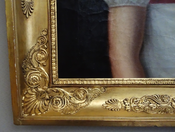 Ecole Française du début XIXe siècle, portrait de petite fille au collier de corail - époque Empire