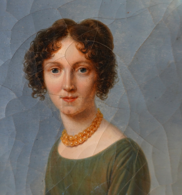 Jean Alphonse Roehn : portrait of an aristocrat, Empire oil on canvas - 67.4cm x 57.7cm