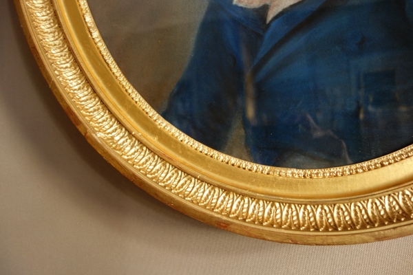 Early 19th century French school, pastel portrait of a young man - Empire period