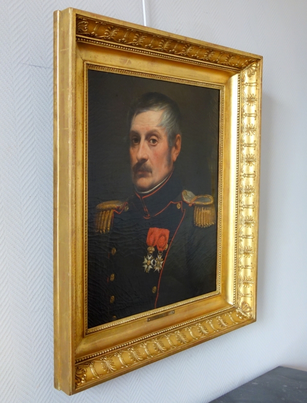 Portrait d'un Officier de l'Empire, Lieutenant Colonel du Génie, HST 54cm x 65cm