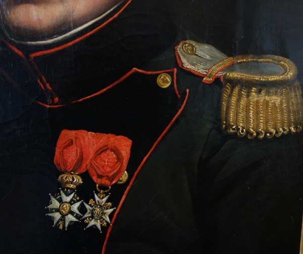Portrait d'un Officier de l'Empire, Lieutenant Colonel du Génie, HST 54cm x 65cm