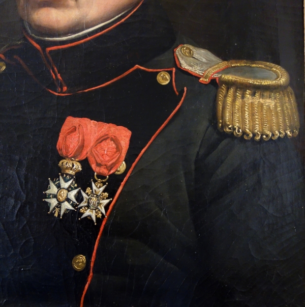 Portrait d'un Officier de l'Empire, Lieutenant Colonel du Génie, HST 54cm x 65cm