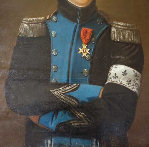 Tall portrait of a royalist officer during Empire period - early 19th century