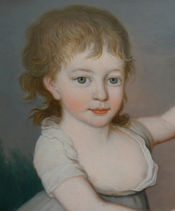 Portrait of a child as Flora or Ceres, early 19th century oil on canvas dated 1801 - 115cm x 81cm
