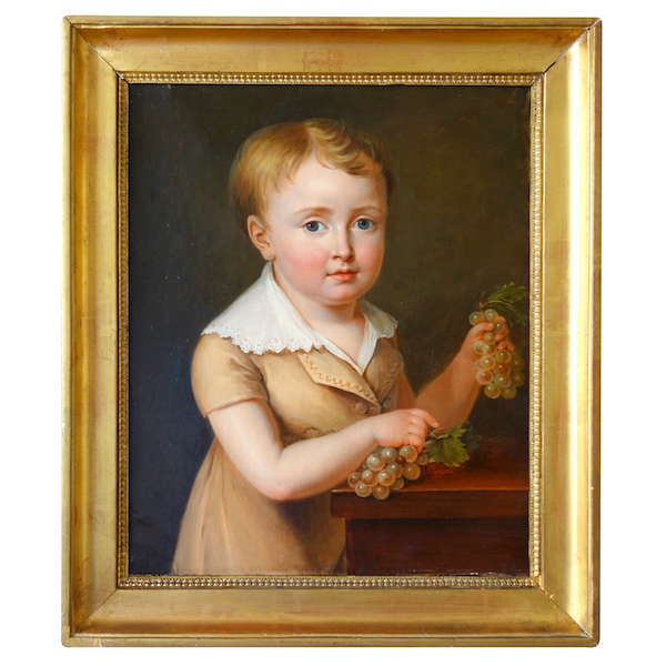 Portrait d'enfant d'époque Empire attribué à Jeanne-Elisabeth Chaudet - maison Alphonse Giroux