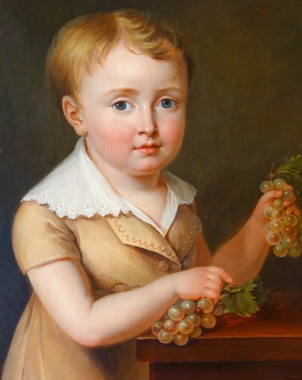 Empire portrait of a child, early 19th century painting attributued to Jeanne-Elisabeth Chaudet