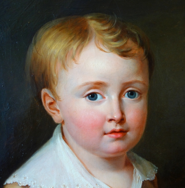Empire portrait of a child, early 19th century painting attributued to Jeanne-Elisabeth Chaudet