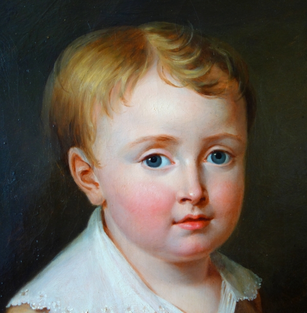 Portrait d'enfant d'époque Empire attribué à Jeanne-Elisabeth Chaudet - maison Alphonse Giroux