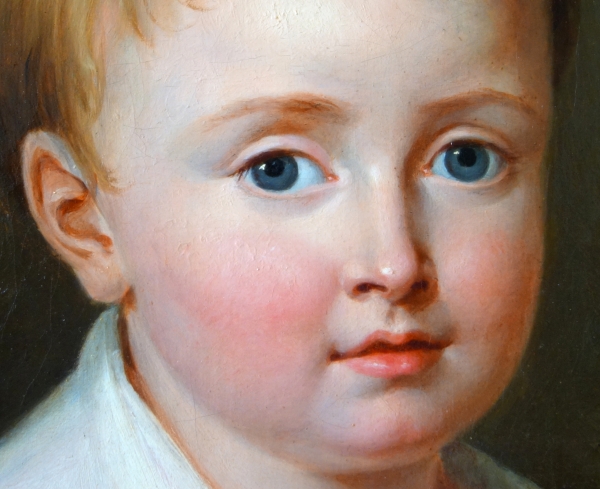 Empire portrait of a child, early 19th century painting attributued to Jeanne-Elisabeth Chaudet