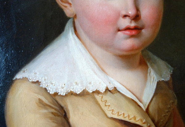 Empire portrait of a child, early 19th century painting attributued to Jeanne-Elisabeth Chaudet