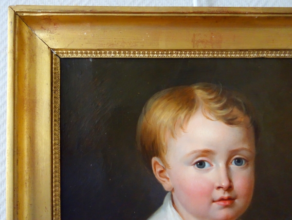 Empire portrait of a child, early 19th century painting attributued to Jeanne-Elisabeth Chaudet