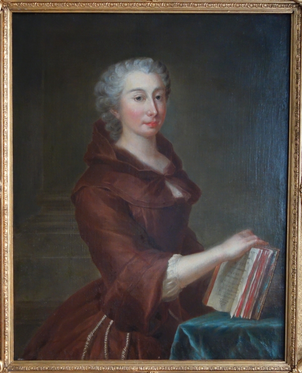 Ecole Française du XVIIIe siècle, portrait d'une fausse dévote, suiveur de Nattier