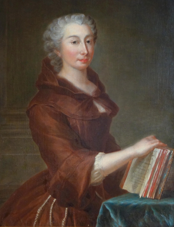 Ecole Française du XVIIIe siècle, portrait d'une fausse dévote, suiveur de Nattier