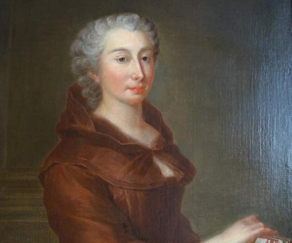 Ecole Française du XVIIIe siècle, portrait d'une fausse dévote, suiveur de Nattier