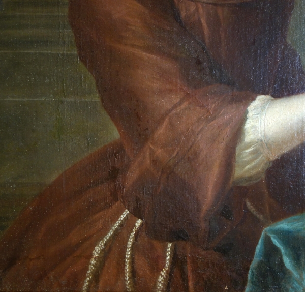 Ecole Française du XVIIIe siècle, portrait d'une fausse dévote, suiveur de Nattier
