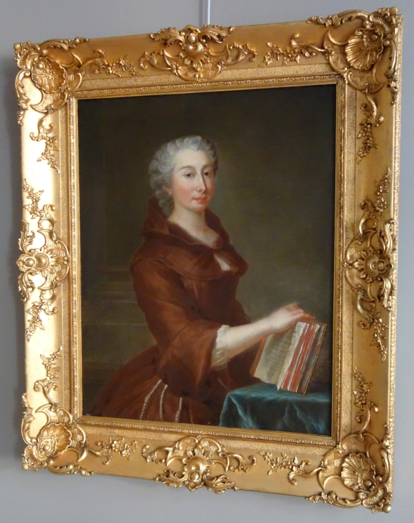 Ecole Française du XVIIIe siècle, portrait d'une fausse dévote, suiveur de Nattier
