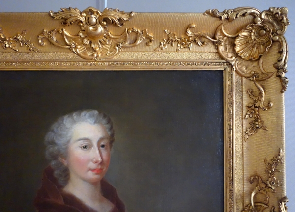 Ecole Française du XVIIIe siècle, portrait d'une fausse dévote, suiveur de Nattier