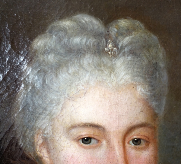 Ecole française du XVIIIe siècle, grand portrait de Princesse du Sang, époque Louis XIV vers 1700