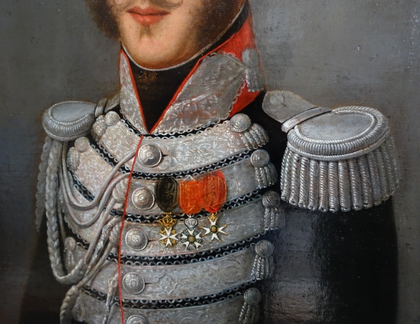 Portrait of Gabriel F. d'Herisson, 19th century oil on canvas