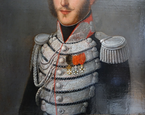 Portrait of Gabriel F. d'Herisson, 19th century oil on canvas