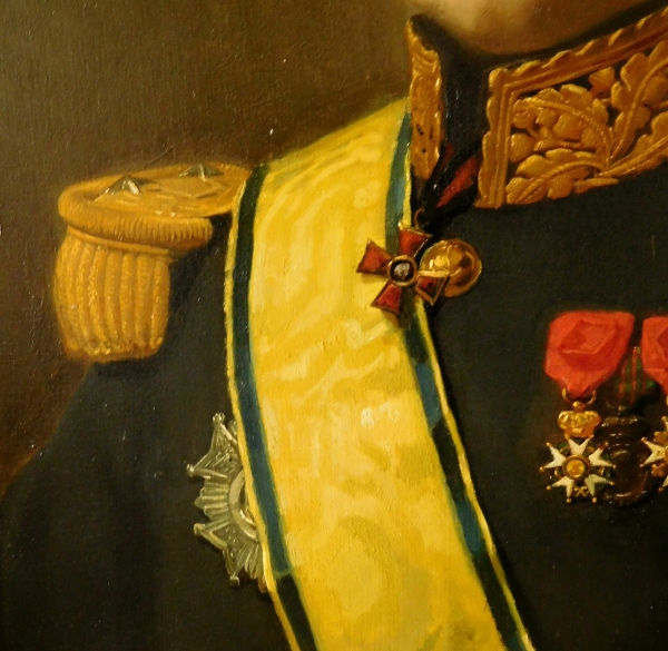 Augustin Feyen-perrin : portrait du Général Létang - huile sur toile en 1857