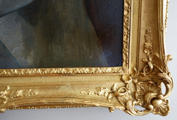 Donatien Nonnotte (attribué à) : portrait de gentilhomme d'époque Louis XV, huile sur toile