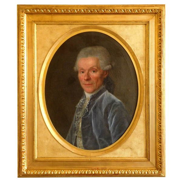 18th century French school : portrait of a gentleman, Louis XVI period, oil on canvas