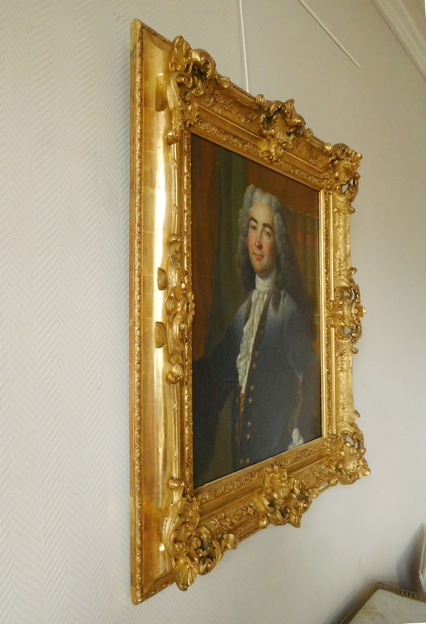 18th century French school, portrait of an aristocrat - 92cm x 106cm