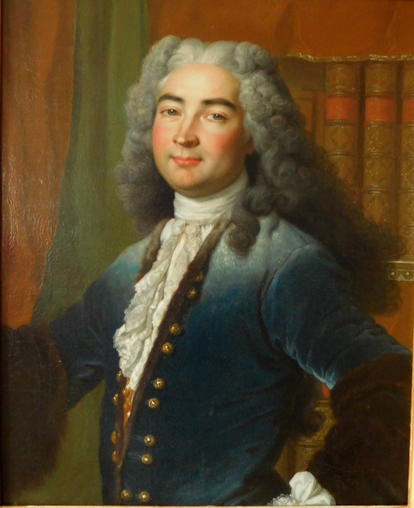 Ecole Française du XVIIIe siècle, portrait de gentilhomme d'époque Régence - Louis XV - 92cm x 106cm