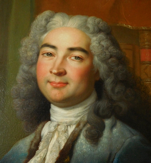 Ecole Française du XVIIIe siècle, portrait de gentilhomme d'époque Régence - Louis XV - 92cm x 106cm