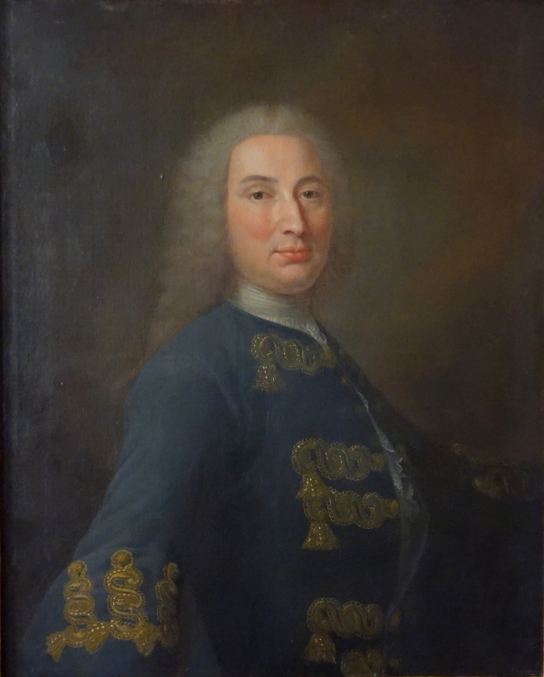 18th century French school : Regency - Louis XV portrait of an aristocrat