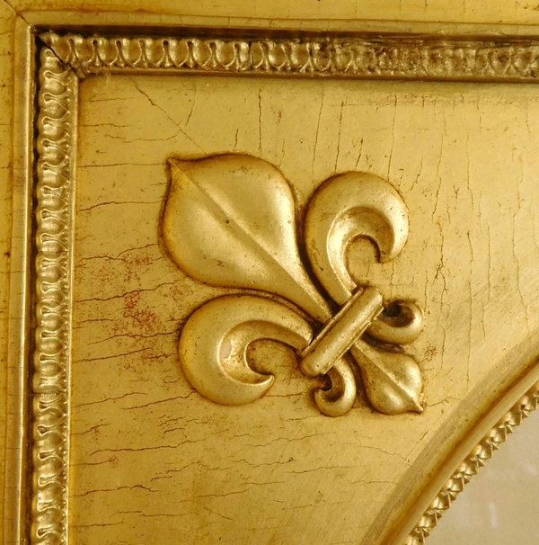 Large Henri IV portrait, gilt wood mirror, early 19th century