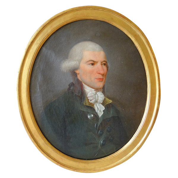 Ecole française du XVIIIe, portrait d'homme sous le Directoire - huile sur toile - 65cm x 54cm