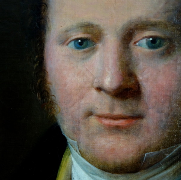 Jean François Garneray, élève de David : portrait d'homme d'époque Restauration, huile sur toile
