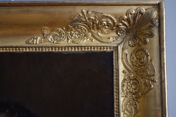 Jean François Garneray, élève de David : portrait d'homme d'époque Restauration, huile sur toile