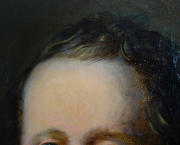 Jean François Garneray, élève de David : portrait d'homme d'époque Restauration, huile sur toile