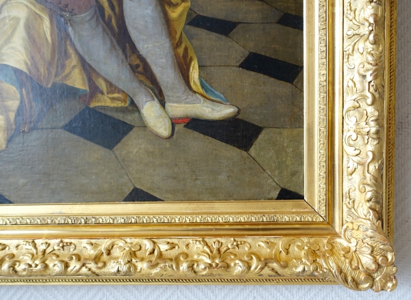 Large portrait of a gentleman sitting in his study - Louis XV period - mid 18th century - 90cm x 75.5cm