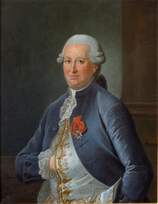 Large portrait of a gentleman, Louis XVI period : Louis Bera Count of Latran - 73cm x 91.5cm