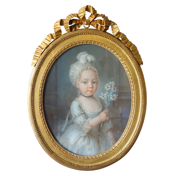 18th century French school, pastel portrait of Marie Thérèse Charlotte de France