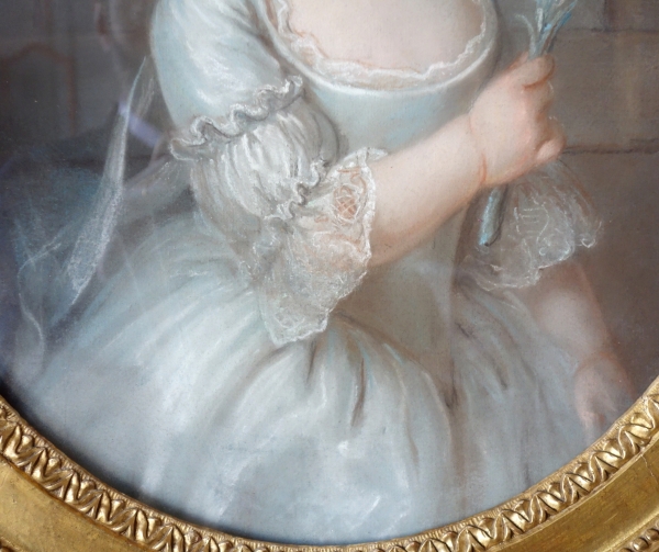 Ecole Française du XVIIIe siècle, portrait pastel de Madame Royale, Marie Thérèse Charlotte de France