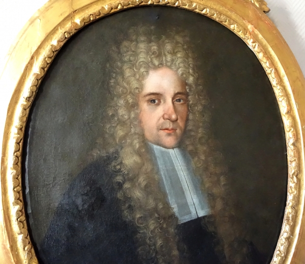 Ecole Française du XVIIe siècle : portrait d'aristocrate Magistrat, époque Louis XIV