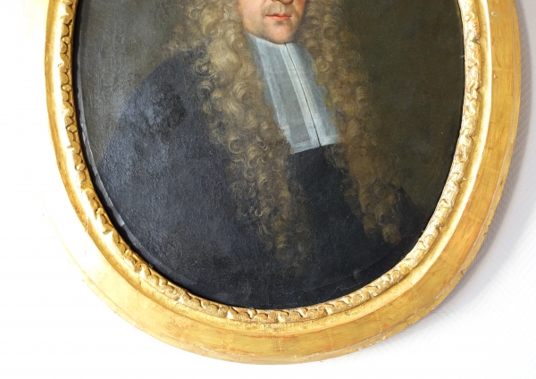 Ecole Française du XVIIe siècle : portrait d'aristocrate Magistrat, époque Louis XIV