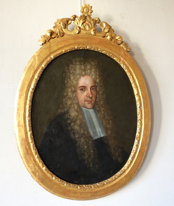 Ecole Française du XVIIe siècle : portrait d'aristocrate Magistrat, époque Louis XIV