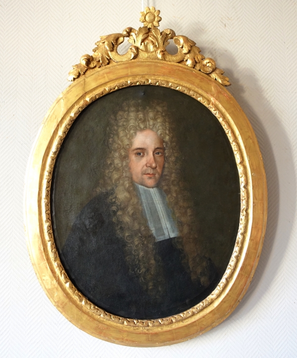 Ecole Française du XVIIe siècle : portrait d'aristocrate Magistrat, époque Louis XIV